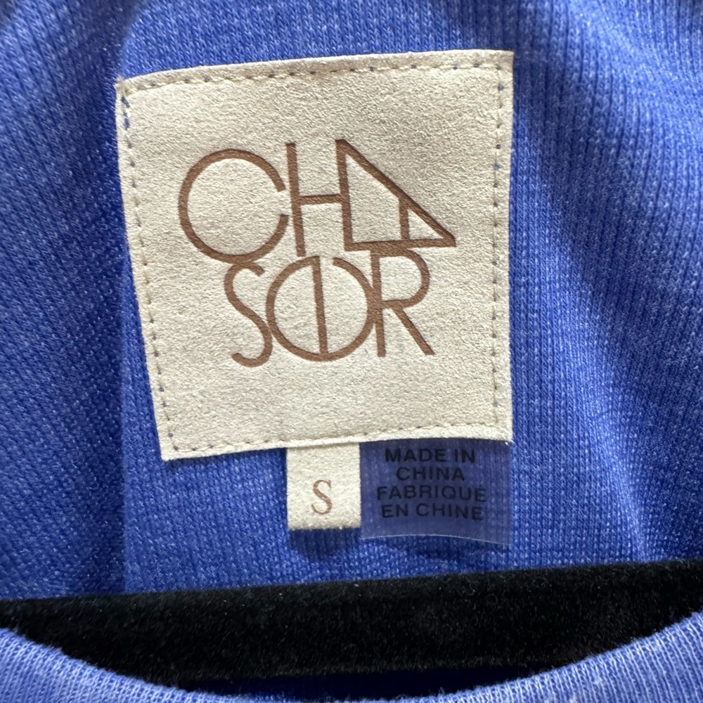 Chaser Periwinkle Blue Ruffled Ribbed Tank Top - Picture 6 of 8